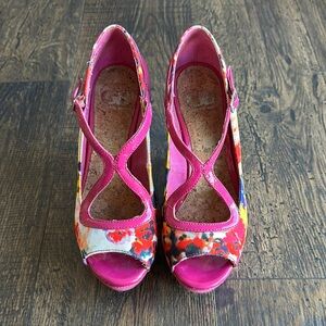 Gianni Bini Floral Peep-Toe Women's Shoes